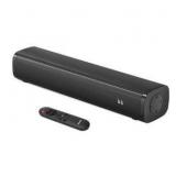 Wohome 2.1ch Small Sound Bars for TV with 6 Levels Voice Enhancement, Built-in Subwoofer, 16 Inches Bluetooth 5.3 Soundbar Speakers with Optical/AUX/USB Connection,