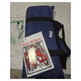 American Mahjong Tile Set,166 Tiles White Blue Melamine Tiles,Mahjong Game Set with Portable Travel case