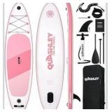Quashley Inflatable Stand Up Paddle Board,10-11ft Inflatable Paddleboards 32/34 Inch Wide,All Around SUP for Beginners with Lightweight Paddle,Hand Pump,Backpack,Leash,Durable & Portable iSUP Board