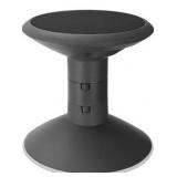 Storex Wiggle Stool Active Flexible Seating for Classroom and Home Study, Adjustable 12-18 Inch Height, Black (00300U01C)