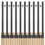 10 Pack String Light Poles,2.8 Ft Light Poles for Outside String Lights,Outdoor Lights Pole with Fork,Metal Poles Stand for Patio Deck Backyard