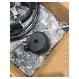 QYMOPAY Boats Steering System, 10ft Cable Outboard Steering Kit 3/4\"\" Standard Tapered Shaft, Boat Steering Control Cable for Yachts, Fishing Boats and Other Watercraft - with Steering Wheel