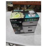 Rice Robot Personal Rice Cooker, PFAS-free, Nonstick. 1 Quart Capacity, with Stainless Steel Steamer Tray, Measuring Cups, Recipe Book with 60 Recipes, and Serving Spoon, As Seen On TV