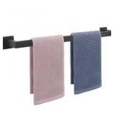 NearMoon Towel Bar, Bath Accessories Premium Thicken Stainless Steel Square Shower Towel Rack for Bathroom, Towel Holder Wall Mounted (2 Pack, Matte Black