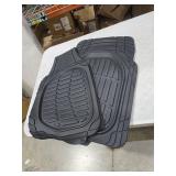 -923-BK 923-BK Black FlexTough Contour Liners-Deep Dish Heavy Duty Rubber Floor Mats for Car SUV Truck & Van-All Weather Protection, Universal Trim to Fit