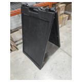SmartSign Two-Sided BabyBoss Sidewalk Sign Frame with Slide-In Feature/A-Frame Sandwich Board Signs, Plastic, Black, Made in USA