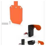 7\"x12\" AR500 Steel Target for Shooting and Target Hanger with Flipper Targets