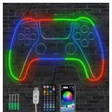 Game Room Decor Neon Lights for Bedroom, 16.7x11.8 Inch Neon Signs for Wall Decor Gaming Lights App Control Dimmable Led Signs for Bedroom Wall Light as Gamer Gifts GamePad Neon Sign