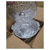 Disposable Aluminum Pot With Lid Complete Set Good to use on Stove (3, Large: 5.5Quartz:13X5 (LXH)), Silver