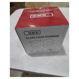 Glass Food Storage Containers with Lids Airtight 4 Pack, Glass Storage Containers with Lids for Food, Not Easy Broken & Leak Proof, Glass Containers with Lids for Oven/Dishwasher Safe, Blue