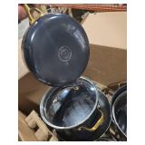 GreenPan Hard Anodized Healthy Ceramic Nonstick 10 Piece Cookware Pots and Pans Set, Gold-Tone Stainless Steel Handles, PFAS-Free, Dishwasher Safe, Oven & Broiler Safe, Black