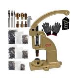 DK98 Upgraded Have Duty Hand Press Grommet kit with Eyelet Punch Tool kit.3 Dies and 1500 Pcs Grommets for Fabric tarps Curtains Paper Leather and Canvas