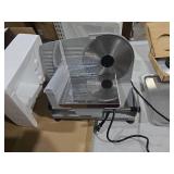 Meat Slicer, 200W Electric Food Slicer with 2 Removable 7.5\" Stainless Steel Blades and Stainless Steel Tray, Child Lock Protection, Adjustable Thickness, Food Slicer Machine for Meat Cheese Bread