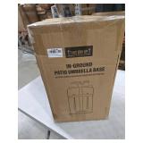 In-ground Umbrella Base for Offset Cantilever Umbrellas, Stainless Steels Outdoor Umbrella Base, Upright Outdoor Umbrella Holder