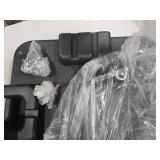 DZ4733 MS Patio Umbrella Base Heavy Duty with Wheels Square Market Stand for Outdoor 4 Locks 1 Knobs 125lb Capacity, Black