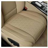 Black Panther 1 Pair Luxury Car Seat Covers Front Bottom Seat Cushion Covers, Anti-Slip and Wrap Around The Bottom, Fit 95% of Vehicles - Beige
