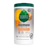 6 Pack Seventh Generation Lemongrass Citrus Disinfecting Wipes - 70ct