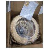 Bamboo Pendant Light,Boho Rattan Hanging Light,13.8\" Hand Woven Wicker Chandelier for Kitchen Island for Kitchen Island Dining Bedroom Living Room Restaurants