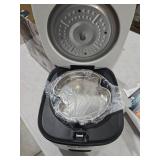 Rice Robot Personal Rice Cooker, PFAS-free, Nonstick. 1 Quart Capacity, with Stainless Steel Steamer Tray, Measuring Cups, Recipe Book with 60 Recipes, and Serving Spoon, As Seen On TV