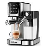 Espresso and Cappuccino Machine 20 Bar, Latte Machine with Automatic Milk Frother, Espresso Maker in Stainless Steel Design,1350W Coffee Maker with Touchscreen for Home (Silver)