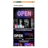 LED Open Signs for Business, 30\"L x 10\"W Inch Large Led Open Sign with 3 Scene Modes, Ultra Bright Adjustable Light Up Open Sign Led for Storefront Window Glass Door Shop Store Bar Salon Cafes Resta