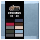 GORILLA GRIP Comfortable Cushioned Kitchen Mats for Floor, Waterproof and Stain Resistant Soft Top, 3/4 Inch Thick Ergonomic Standing Desk Anti Fatigue Mat, Foam Supports Feet, 17x24, Sky Blue