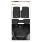 -923-BK 923-BK Black FlexTough Contour Liners-Deep Dish Heavy Duty Rubber Floor Mats for Car SUV Truck & Van-All Weather Protection, Universal Trim to Fit