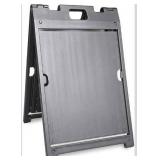 SmartSign Two-Sided BabyBoss Sidewalk Sign Frame with Slide-In Feature/A-Frame Sandwich Board Signs, Plastic, Black, Made in USA