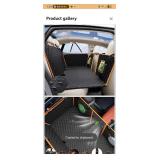 Hard Bottom Holds 420LBS, Dog Car Seat Cover for Back Seat, Back Seat Extender for Dogs, Back Seat Extender for Car Travel Bed with Mesh Window and Storage Pocket, SUV, Truck