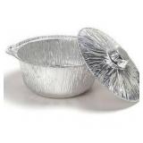 Disposable Aluminum Pot With Lid Complete Set Good to use on Stove (3, Large: 5.5Quartz:13X5 (LXH)), Silver
