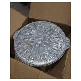 Disposable Aluminum Pot With Lid Complete Set Good to use on Stove (3, Large: 5.5Quartz:13X5 (LXH)), Silver