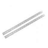 uxcell Straight Ruler 500mm 20 Inch Metric Stainless Steel Measuring Ruler Tool with Hanging Hole Inch & Centimeters Precision Drawing Ruler 2pcs