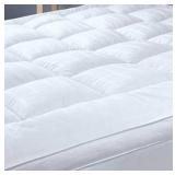 Plush Extra Thick Twin XL Mattress Topper for College Dorm, Soft & Cooling Pillow Top Bed Topper for Back Pain Relief with 300TC Cotton Cover, Overfilled Mattress Pad, Fit to 6"-22" Mattress.