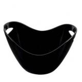 Ice Buckets 4l/1.0 Gallon with Handle Black Ice Bucket Portable Ice Bucket for Wine Chiller Bin Drink Buckets for Party Picnic Home Cooler