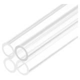 Rebower 39\" Clear Plastic Rigid Pipe 10mm x 14mm(3/8\" x 9/16\") Acrylic Tube Round Polycarbonate Tubing, [for Plumbing, Hydraulics, Aquarium, DIY] - 4Pcs