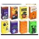 Halloween Paper bags for treat Collection with Festive Stickers