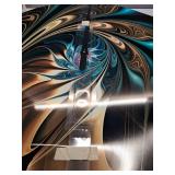 Modern Fractal Metal Wall Art - 29 inch Round Clock  - Retail: $89