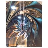 Modern Fractal Metal Wall Art - 29 inch Round Clock  - Retail: $89