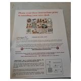 Modern Fractal Metal Wall Art - 29 inch Round Clock  - Retail: $89