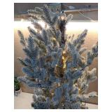40" Pre-lit LED Glitter Flocked Balsam Fir in Basket Mini Artificial Christmas Tree Warm White Lights - Wondershop - Retail: $89