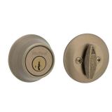 Kwikset 660 5 SMT CP RCAL RCS K6 Security Single-Cylinder Deadbolt  Antique Brass - Quantity 1