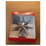 11.5" Mirrored 7-Point Star Christmas Tree Topper Silver - Wondershop