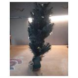 Fraser Hill Farm 2-ft. Heritage Pine Artificial Tree with Burlap Base and Battery-Operated Warm White LED Lights