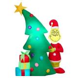 4 ft  Dr. Seuss the Grinch with Tree Remote Controlled Christmas Inflatable Decoration