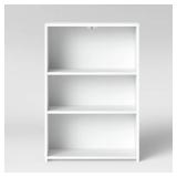 3 Shelf Bookcase White - Room Essentials: Modern Style, Open Shelving, Wood Composite, No Tools Included - Retail: $60