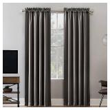 52\"x63\" Sun Zero Blackout Oslo Theater Grade Rod Pocket Curtain Panel Gray: Noise Reduction, Energy Efficient - Retail: $66