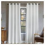 52\"x63\" Sun Zero 100% Blackout Oslo Theater Grade Grommet Curtain Panel White: Modern Energy Efficient Indoor Drapery