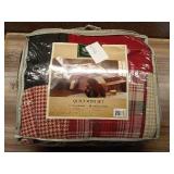 King/California King Sunset Coverlet Mini Set - Red: Woolrich Bedding, Plaid Percale, Reversible, with Shams - Retail: $90