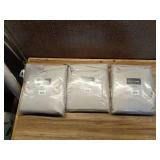 Pack of 3 ,Madison Park Emilia Twist Tab Lined Window Curtain Panel in Silver  50 x84