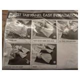 Pack of 3 ,Madison Park Emilia Twist Tab Lined Window Curtain Panel in Silver  50 x84